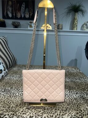 ALDO Quilted Blush Pink Chain-Strap Crossbody Bag